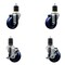 Service Caster 3.5'' Solid Poly Wheel Swivel 1-7/8'' Expanding Stem Caster Set 2 Brakes, 4PK SCC-EX20S3514-SPUS-2-TLB-2-178 - alternate 1
